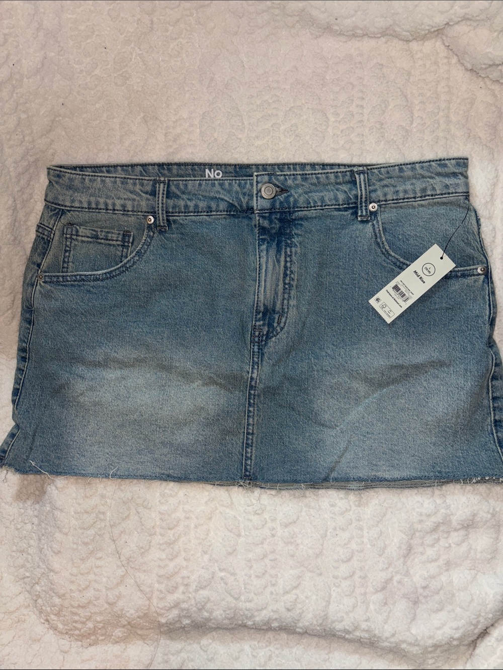 No Boundaries Light Blue Denim Mini Skirt
